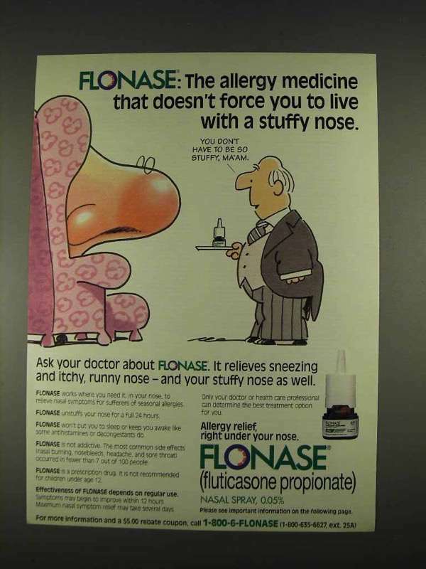 1996 Glaxo Wellcome Flonase Ad - Stuffy Nose