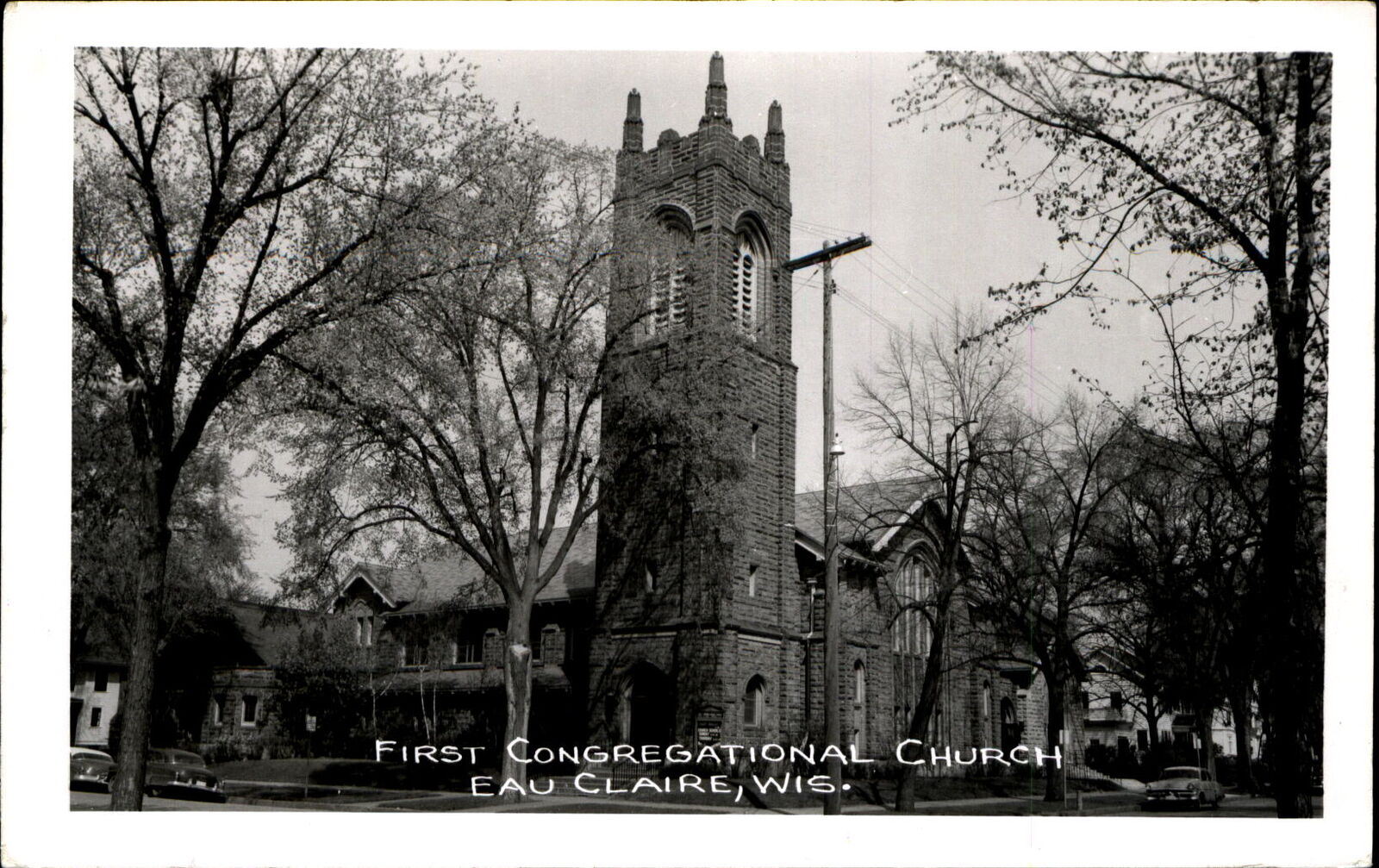 First Congregational Church ~ Eau Claire ~ Wisconsin WI ~ RPPC real photo