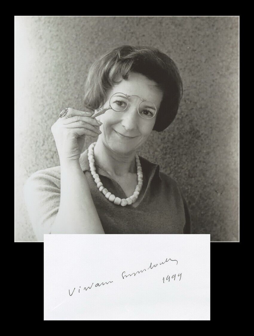 Wislawa Szymborska (1923-2012) - Polish poet - Nobel Prize - Signed card + Photo