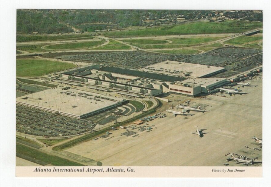 Aerial View Postcard Atlanta International Airport, Atlanta, Georgia Unposted