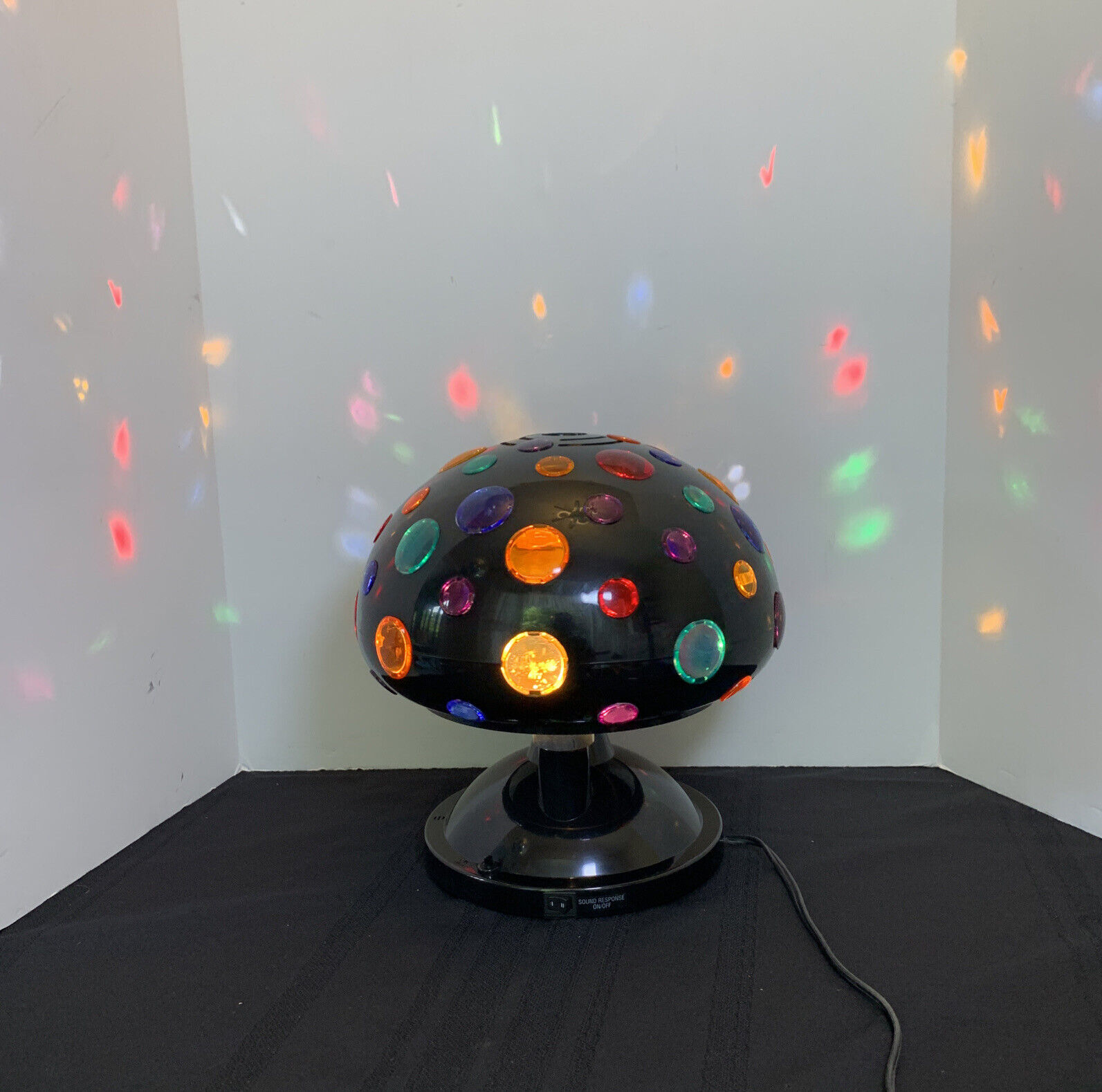 1998 RABBIT TANAKA Rotating Multi-Color Disco Light/ Large Mushroom /UFO Vintage