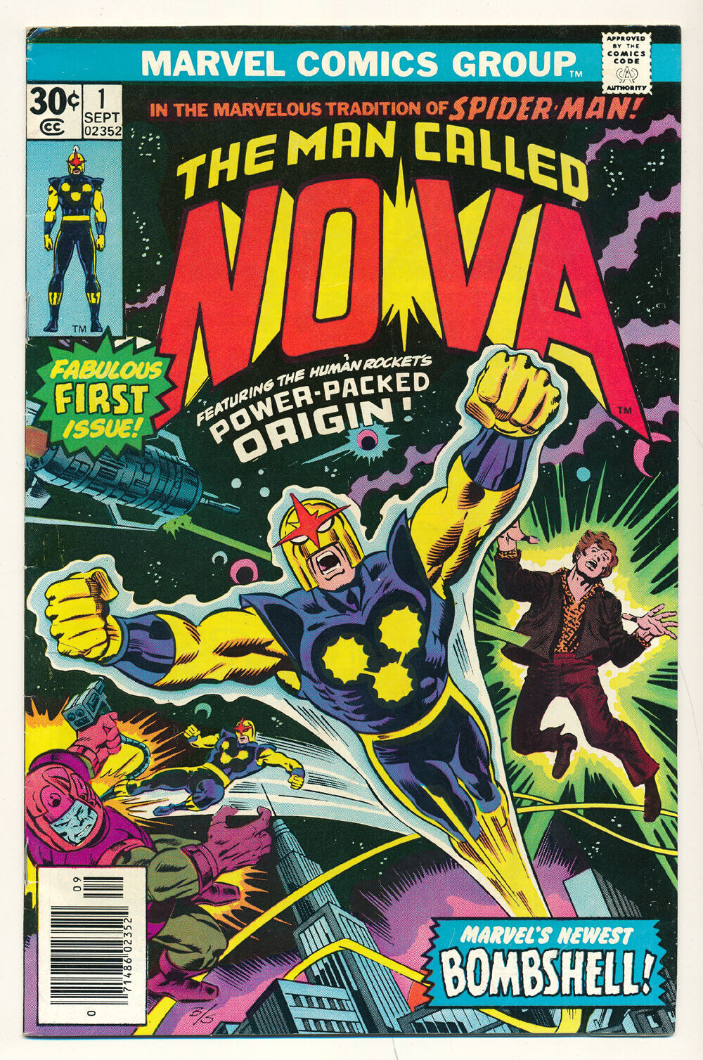 Marvel Man Called Nova Issue #1 Comic Book 1st Appearance Origin 6.0 VF 1976