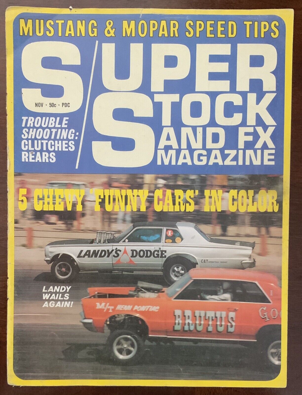 Original November 1966 Cover Of Super Stock And FX Magazine - Dick Landy