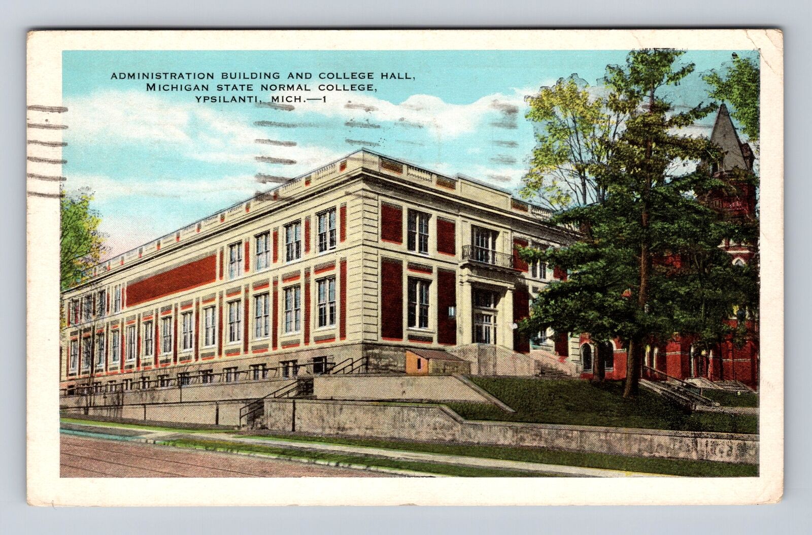 Ypsilanti MI-Michigan, Michigan State Normal School, Vintage c1934 Postcard
