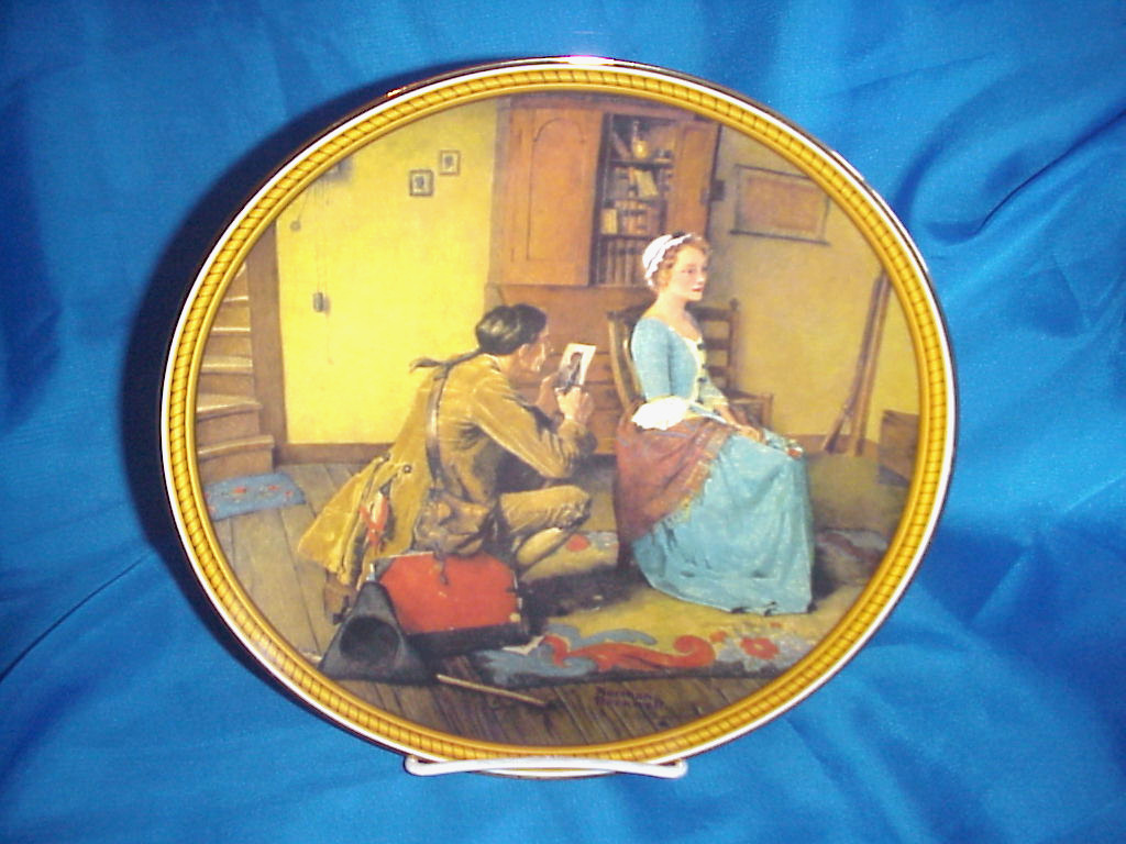 1987 Portrait for Bridegroom Norman Rockwell Edwin M. Knowles Collectible Plate