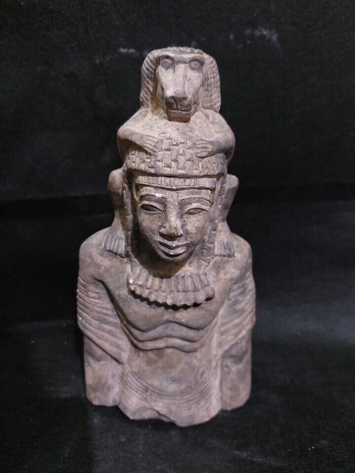 Ancient Egyptian Antiques Amenhotep III Statue holding Hapi Pharaonic Rare BC