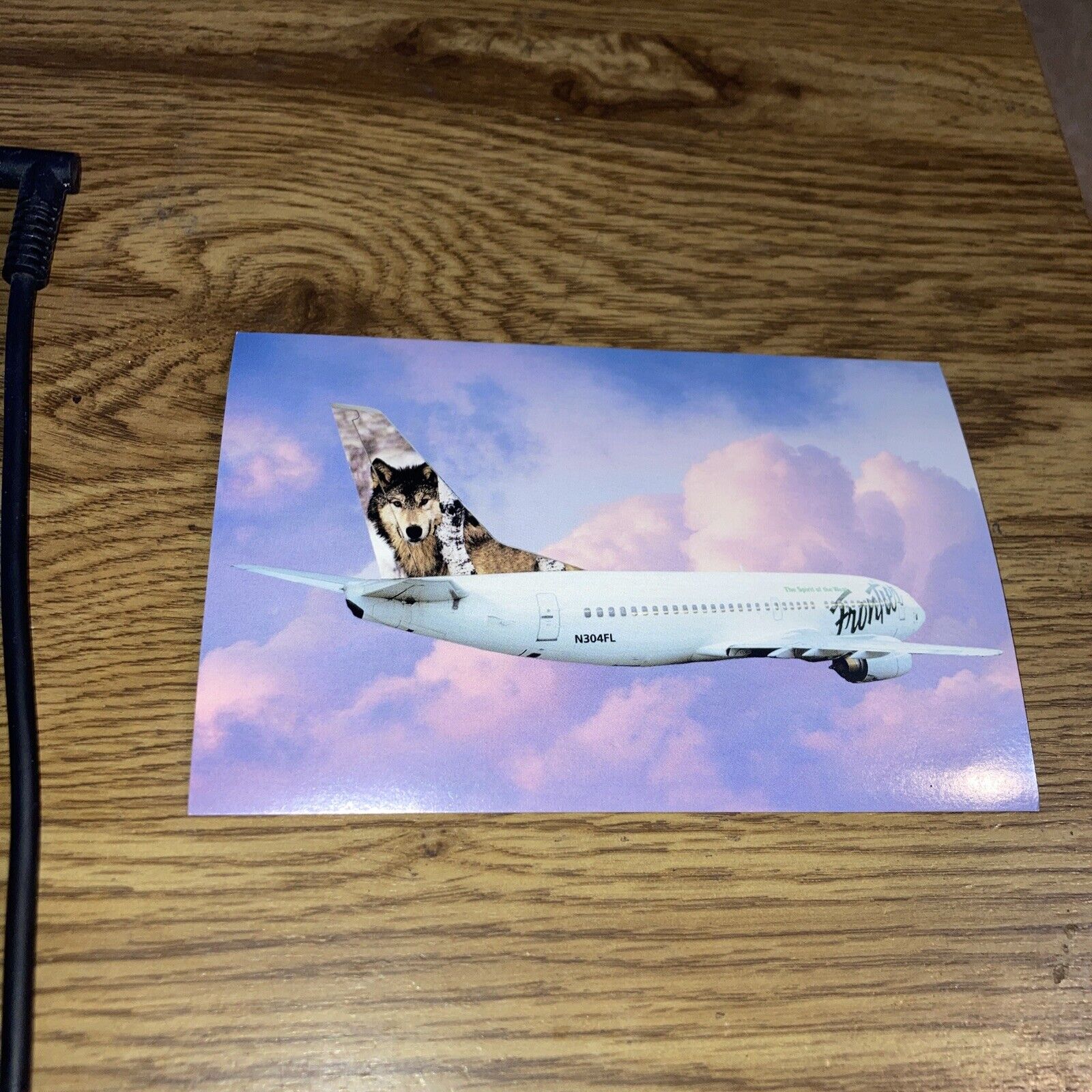 Frontier Airlines 6th Birthday July 5, 2000 B737-300 Jet N304FL-Vintage Postcard