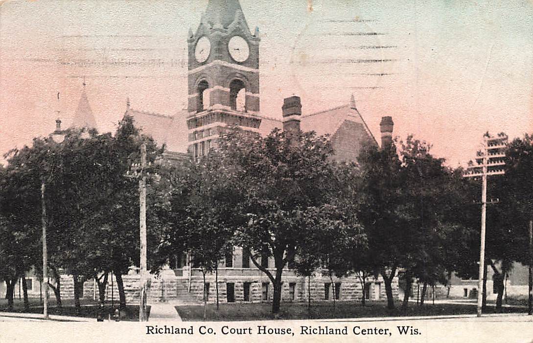 c1910 Richland County Court House Richland Wisconsin WI P482