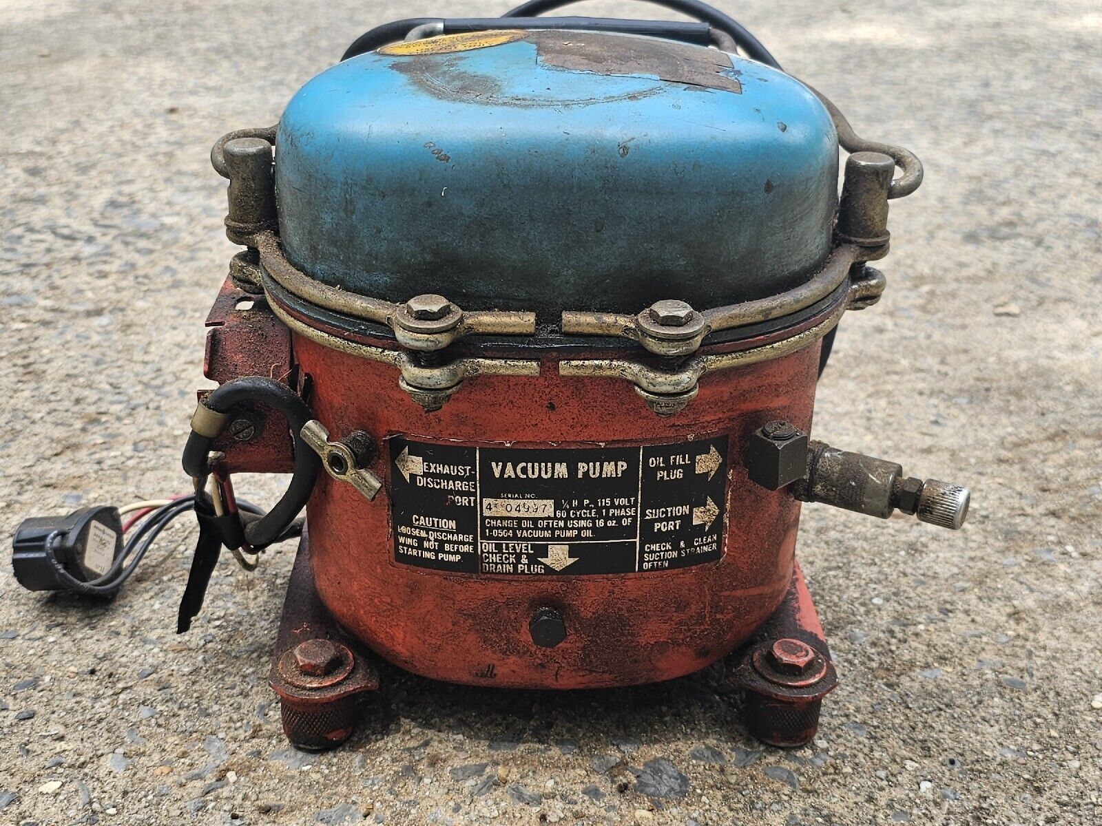 Vintage Atlas Automobile AC Vacuum Pump For Parts Or Repair Mancave Garage Decor