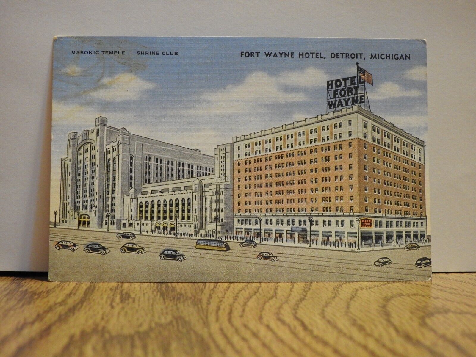 Fort Wayne Hotel Detroit Michigan Vintage Lithograph Post Card 