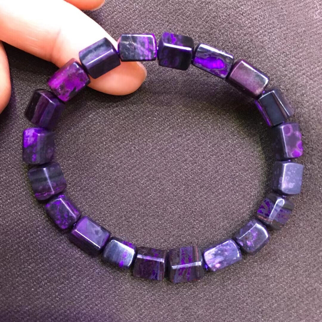 6.2*8.8mm Natural Purple Sugilite South Africa Gems Beads Bracelet AAA