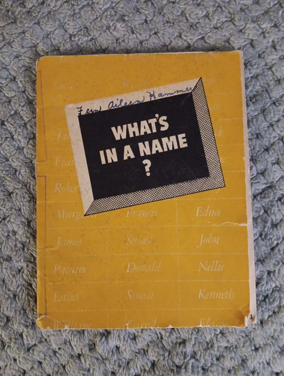 VINTAGE 1942 ETHYL CORPORATION WHAT\'S IN A NAME BABY NAMES BOYS GIRLS BOOK GUIDE