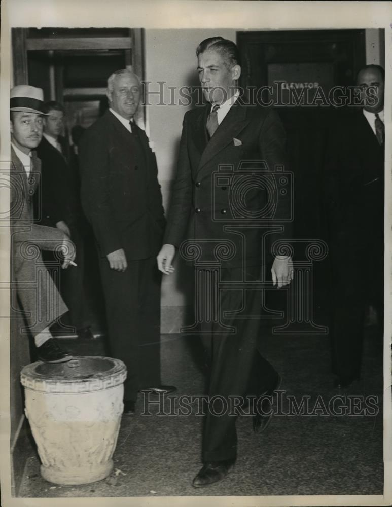 1935 Press Photo New York Luther Philpot Questioned in Leroy Smith Murder NYC