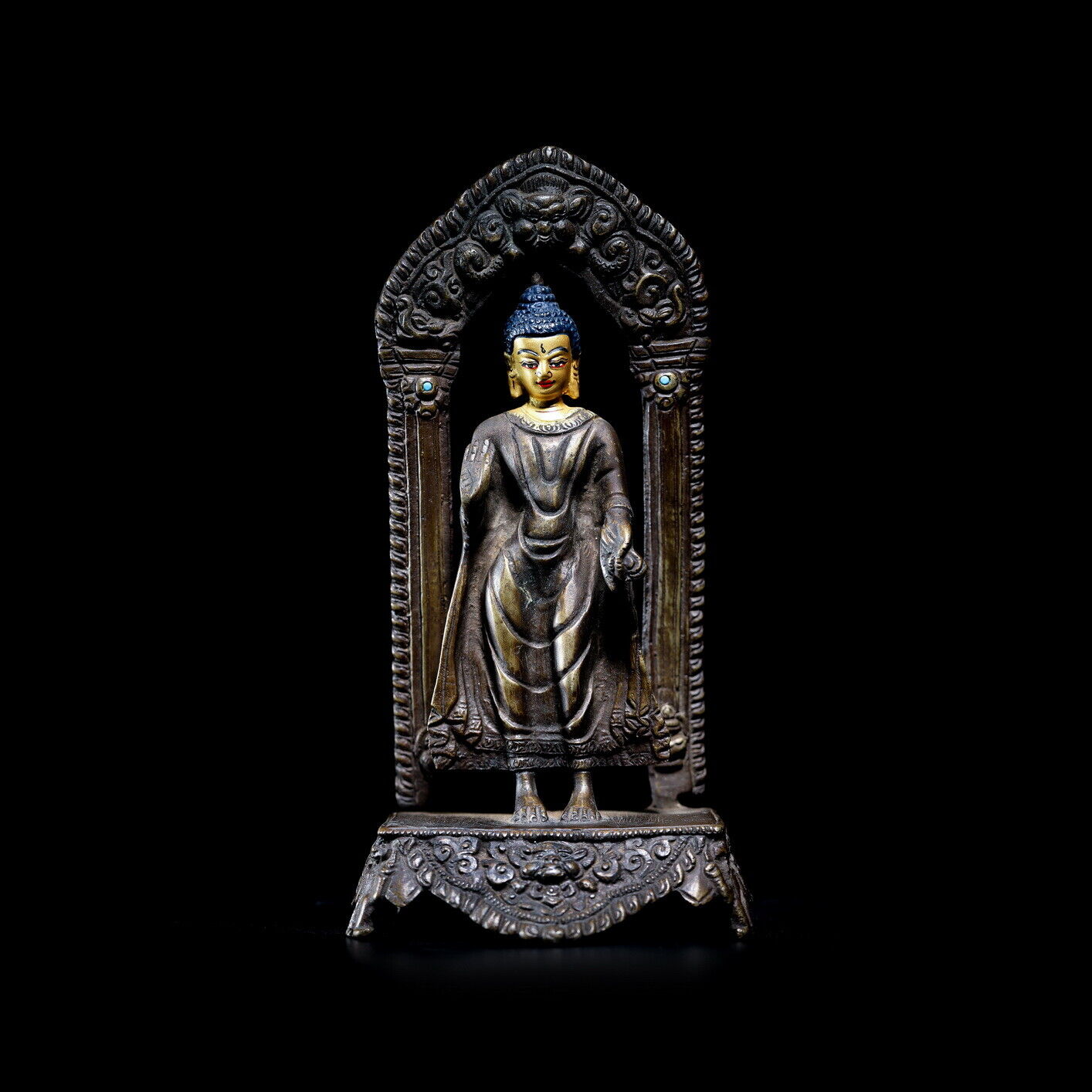 Beautiful Standing Shakyamuni Buddha Statue Bronze Siddhartha Gautama Sakyamuni