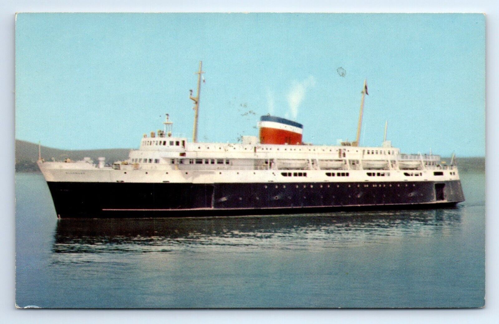 BLUENOSE Bar Harbor Maine Yarmouth Nova Scotia Ferry Boat Ship Postcard c.1960