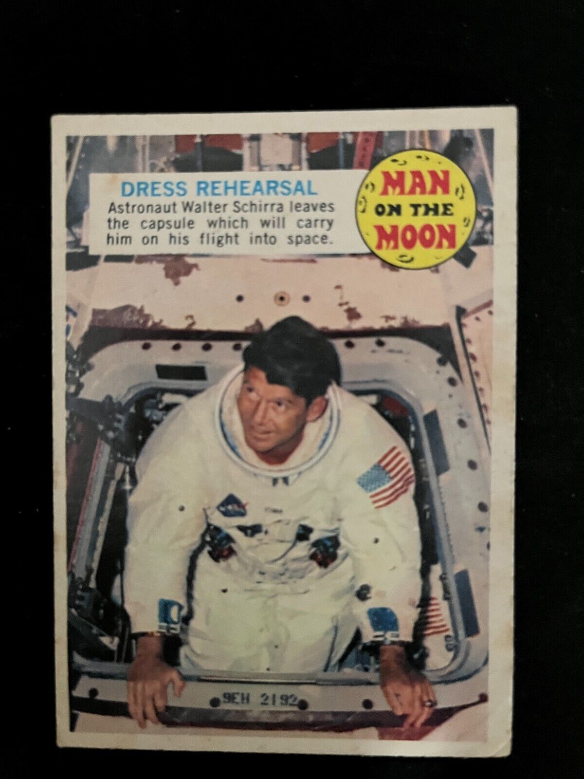 1969 OPC Man on the Moon #46B Dress Rehearsal Walter Schirra VgEx