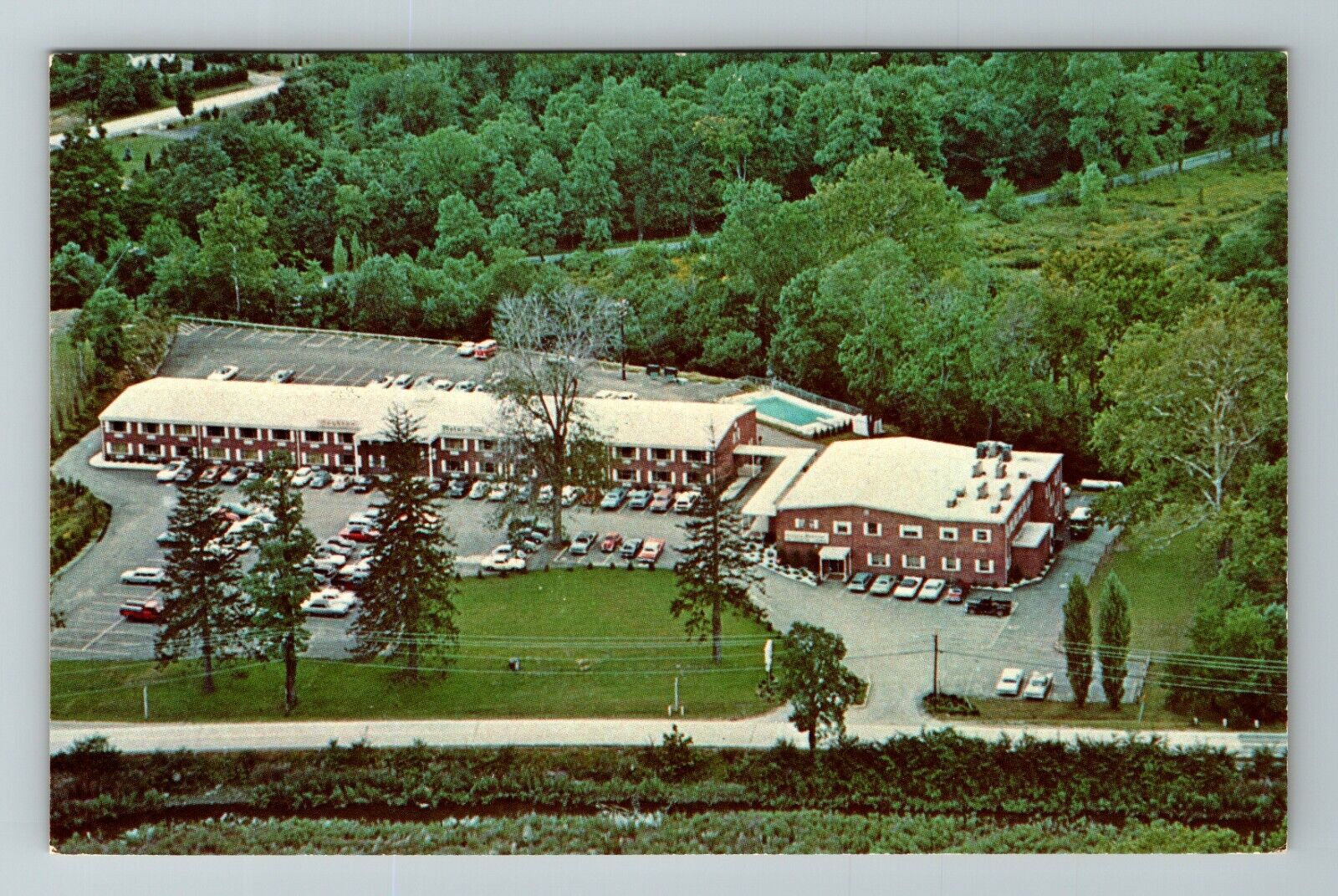 Hopewell Junction NY-New York, Gayhead Motor Inn Aerial Vintage Postcard