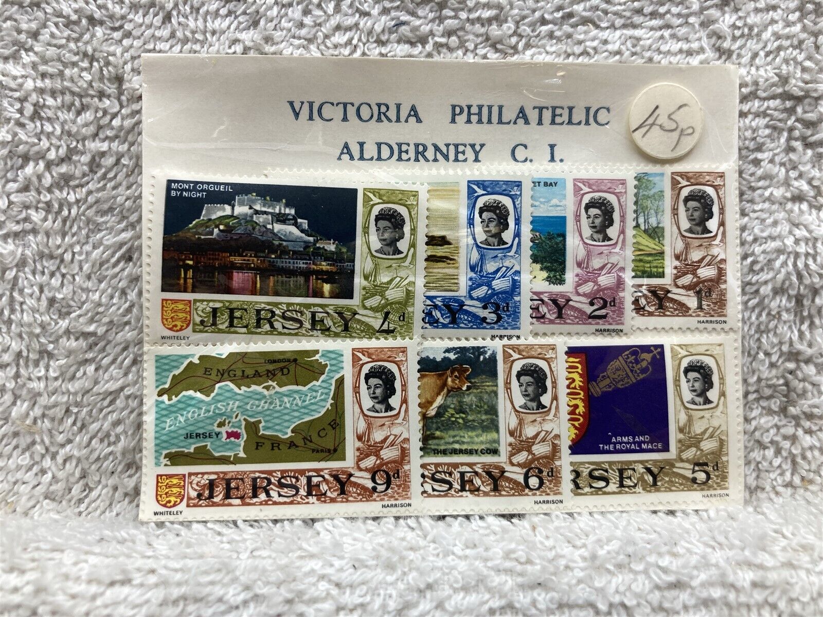 1960s 1970s Victoria Philatelic Alderney Jersey Hotel Stamps Channel Island  Vtg