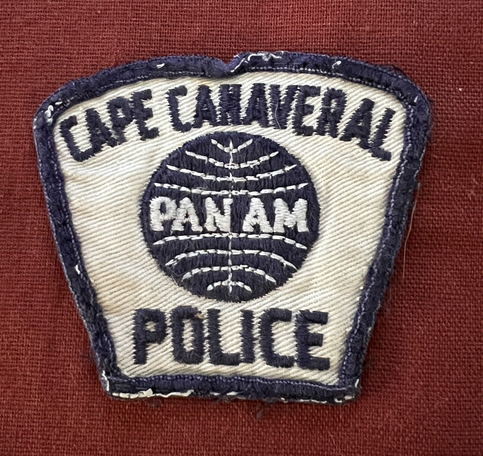 Vintage Cape Canaveral Base Florida Police Patch NASA 1960s Pan Am PAA Airline