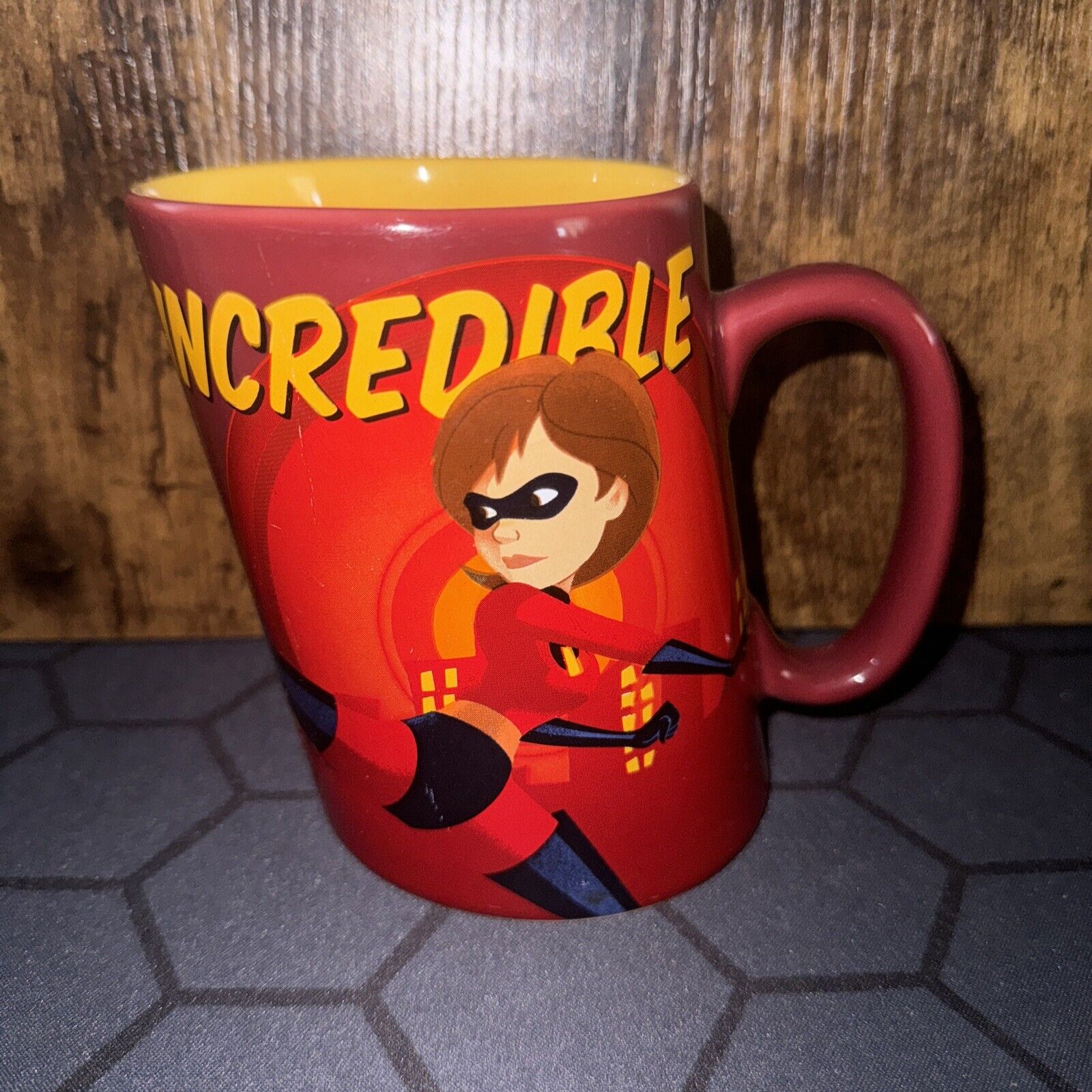 Disney Store Mrs. Incredible Coffee Mug Stretched To My Limits Large Ceramic Cup
