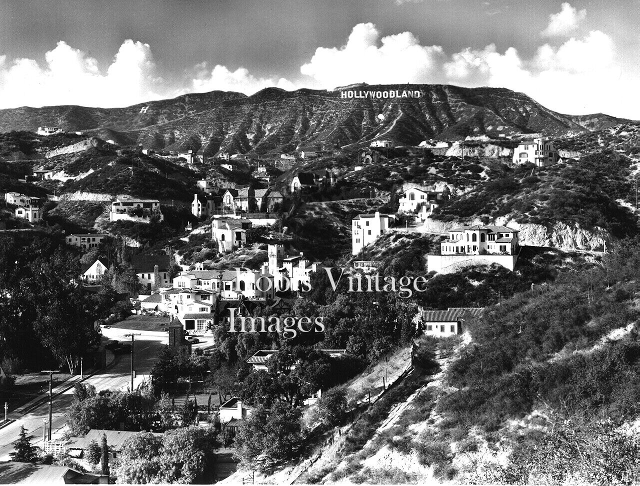 1920s Hollywood Hollywoodland sign photo Los Angeles suburb Movie Star Alley 