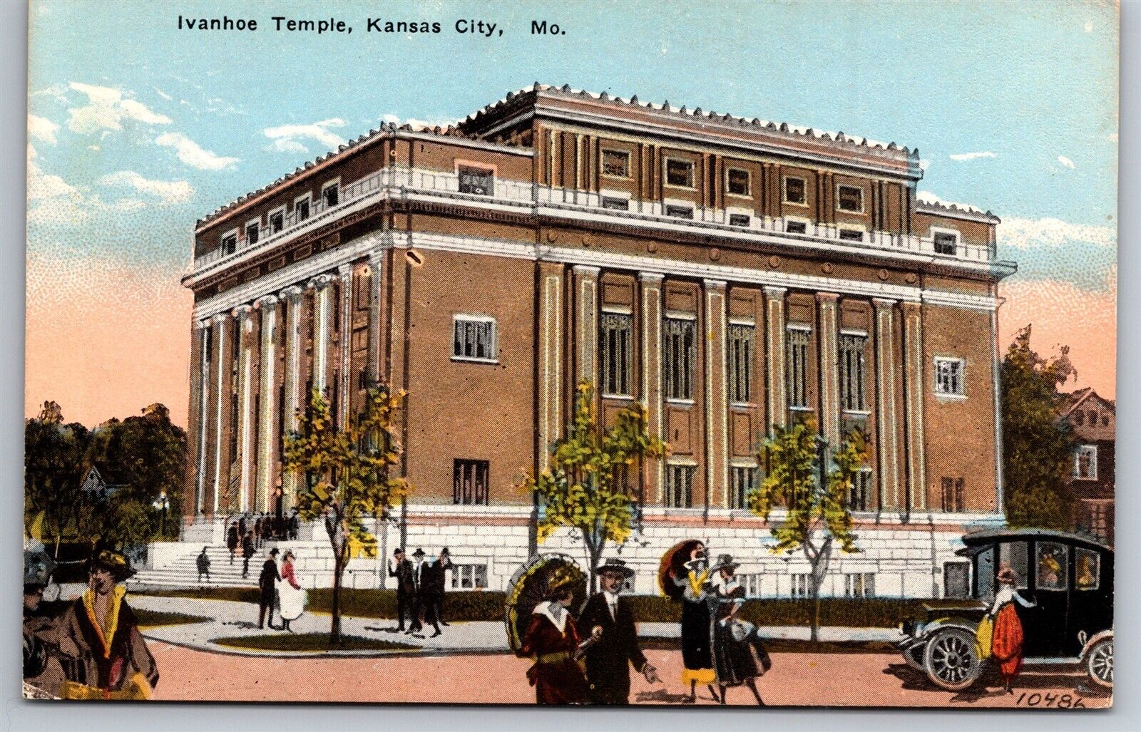 Ivanhoe Temple Kansas City MO C1910's Postcard S22
