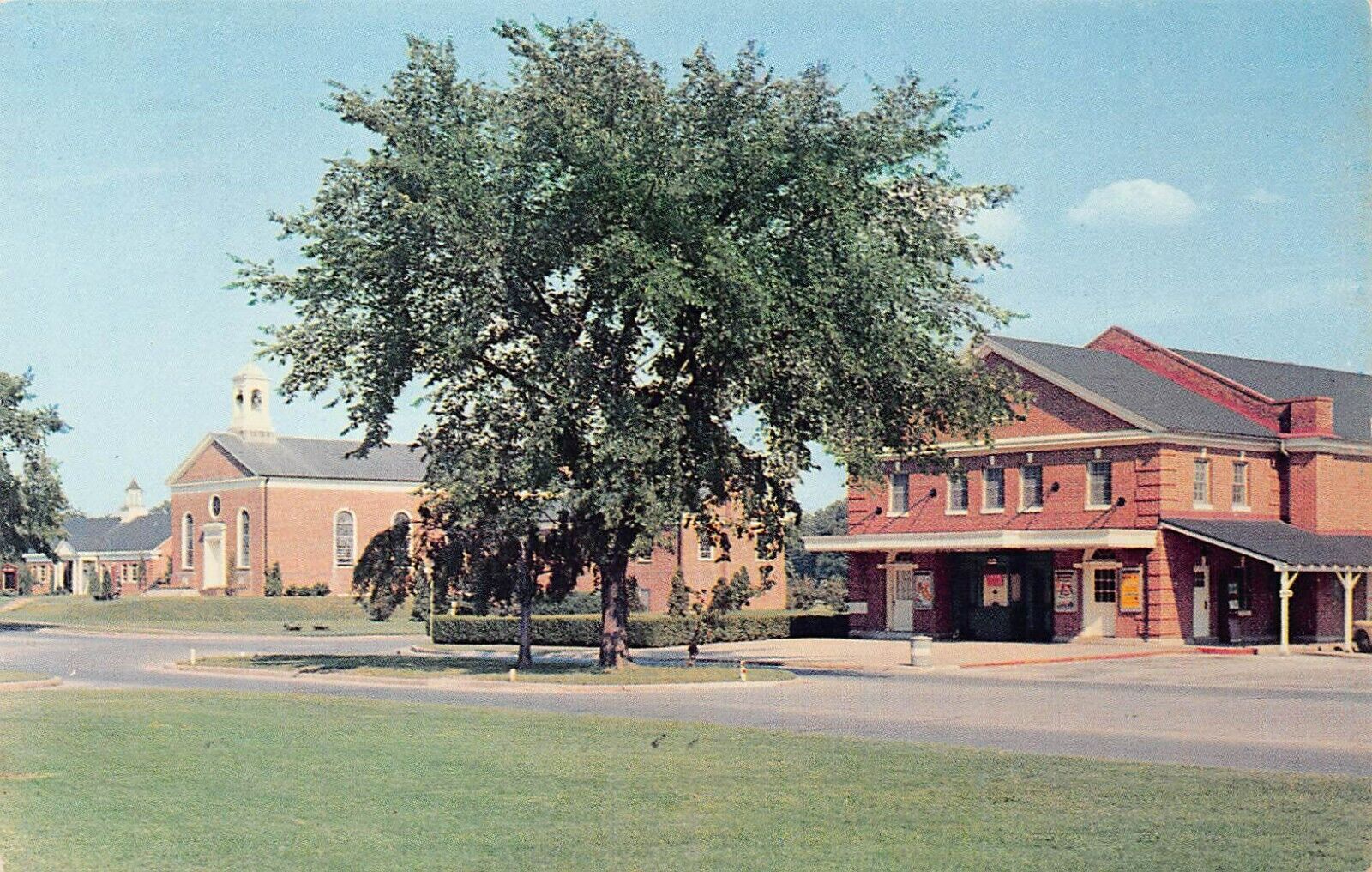Fort Meade MD Maryland Military Army Base Library Chapel Theatre Vtg Postcard B3
