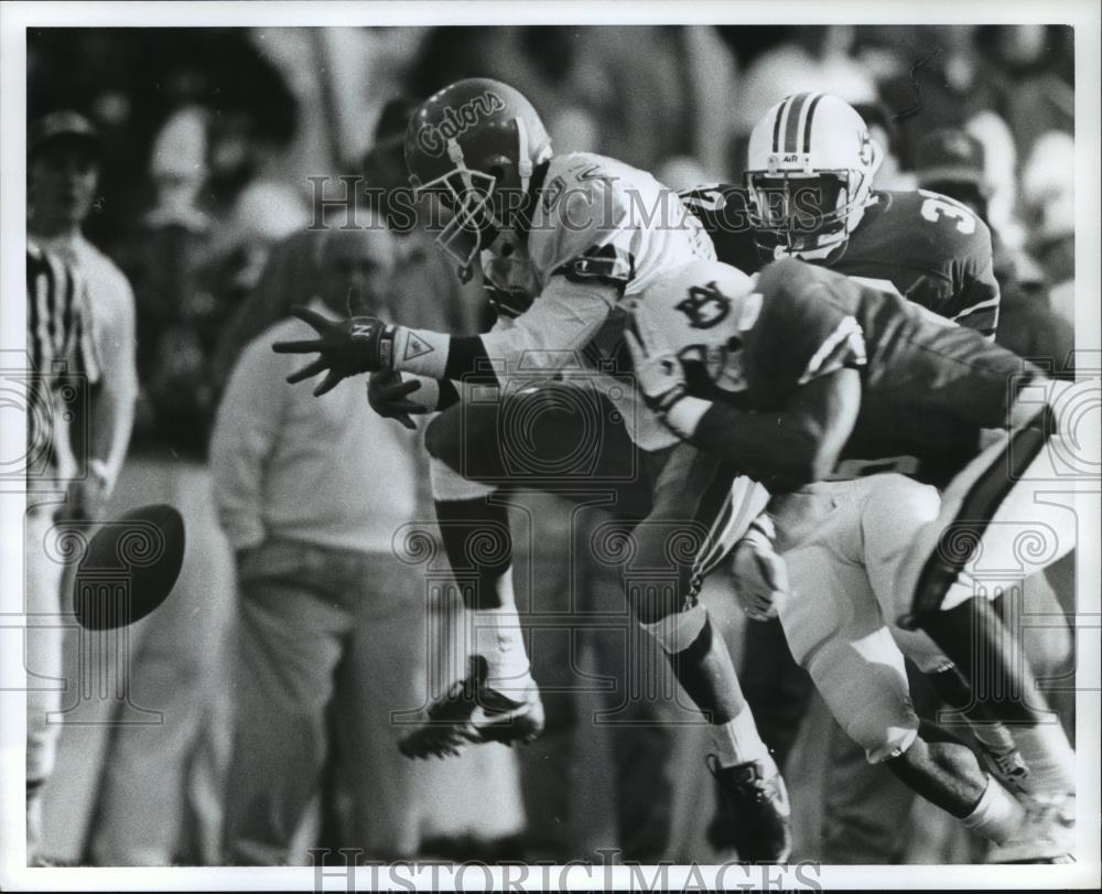 1991 Press Photo Auburn University Football Versus Florida - abnx01346