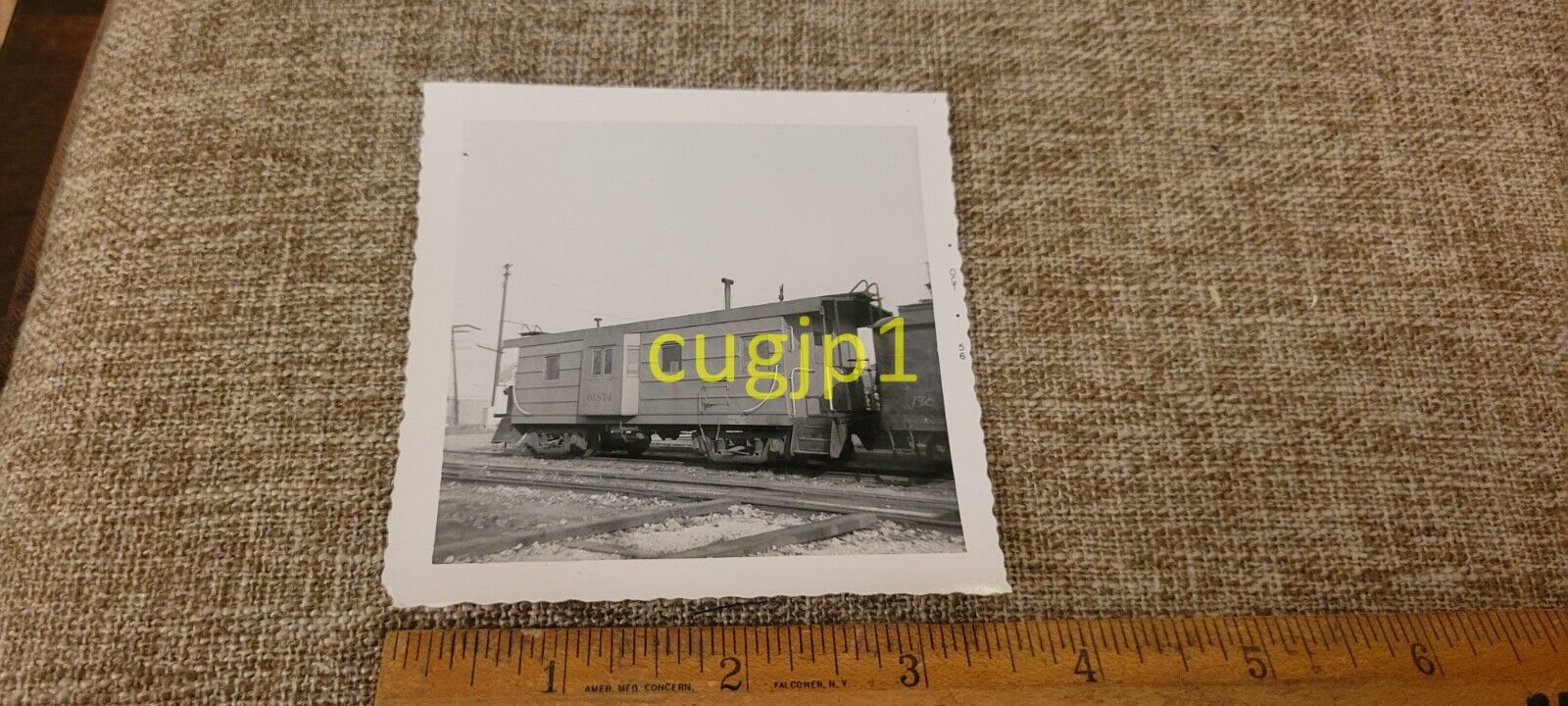 R09 Train Photograph Locomotive Engine Rockford Illinois MILW CABOOSE 1874