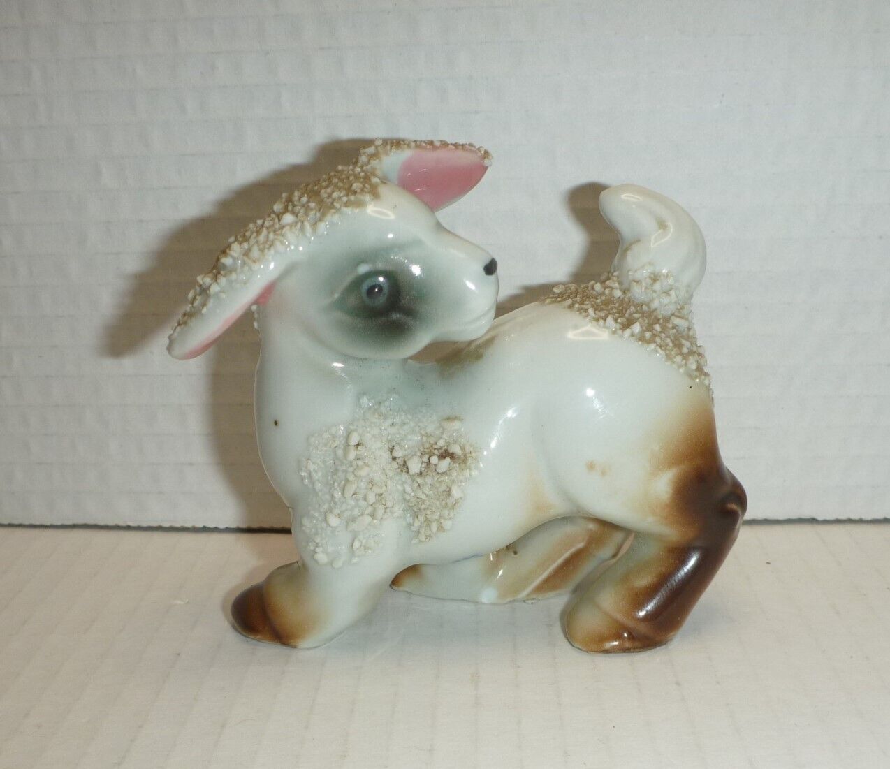 Vintage Sugar Lamb Sheep Porcelain Figurine Made in Germany ? Japan ? England ?
