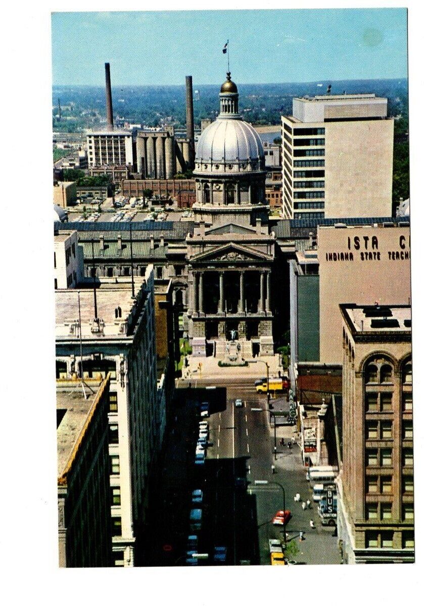 Vintage View of Downtown Indianapolis Indiana Indy Unposted Postcard #102