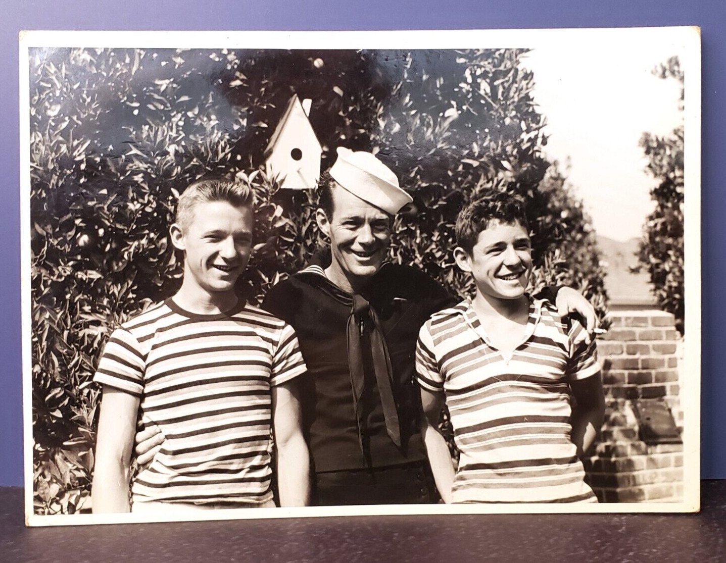 c1930s/40s Sailor Father & Sons Photograph | Navy | Los Angeles Area | 5\