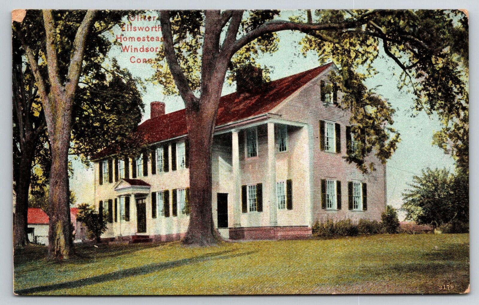 Oliver Ellsworth Homestead, Windsor, Connecticut 1900s Postcard S4-540