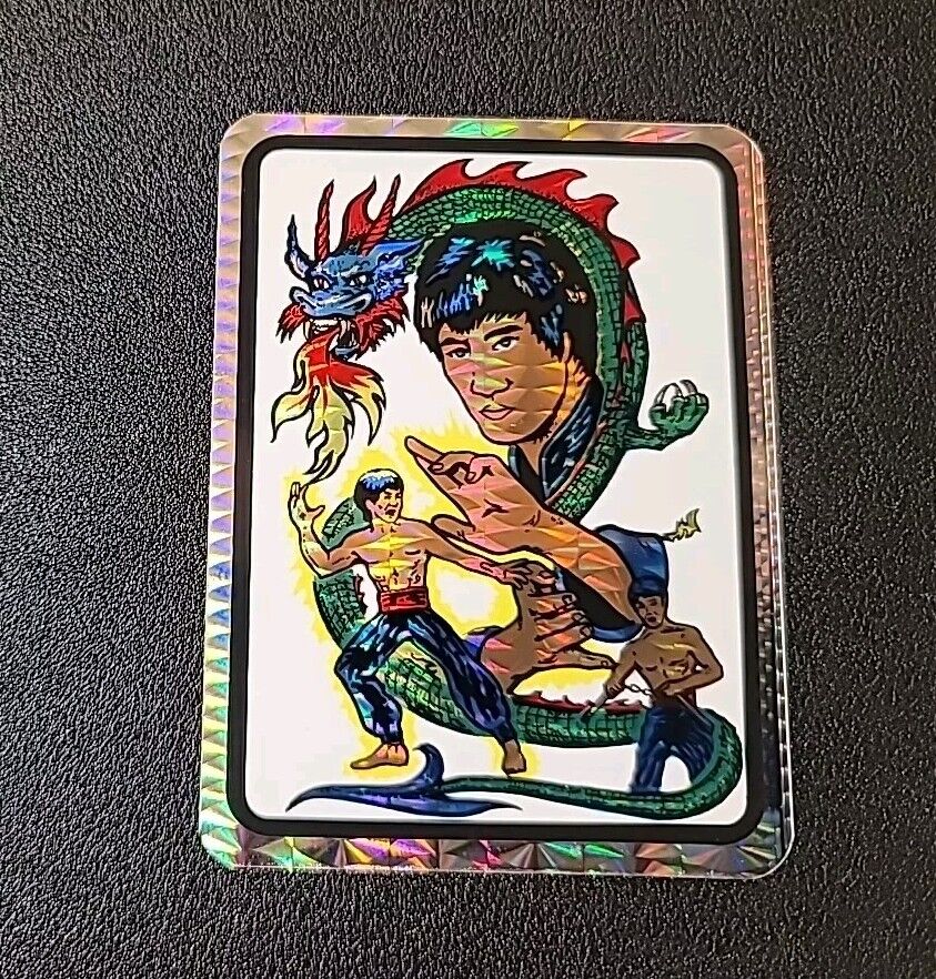 Bruce Lee  1980s Enter The Dragon Vending Machine Prism RARE Sticker