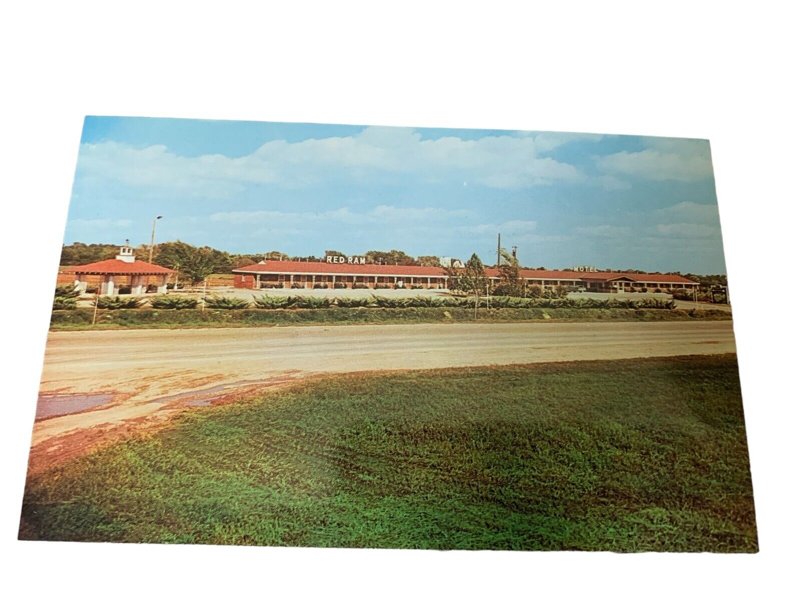 Vintage Postcard Red Ram Motel Fort Scott Kansas