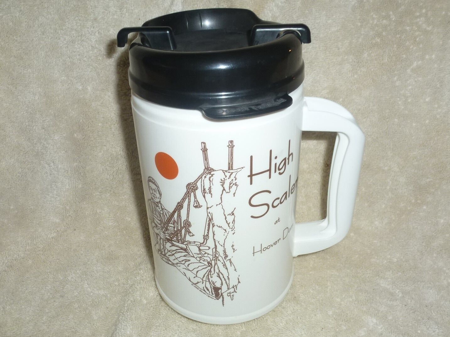 WHIRLEY Drink Works Hoover Dam NEVADA High Scaler 32oz. Travel Cup Hot Cold Rare