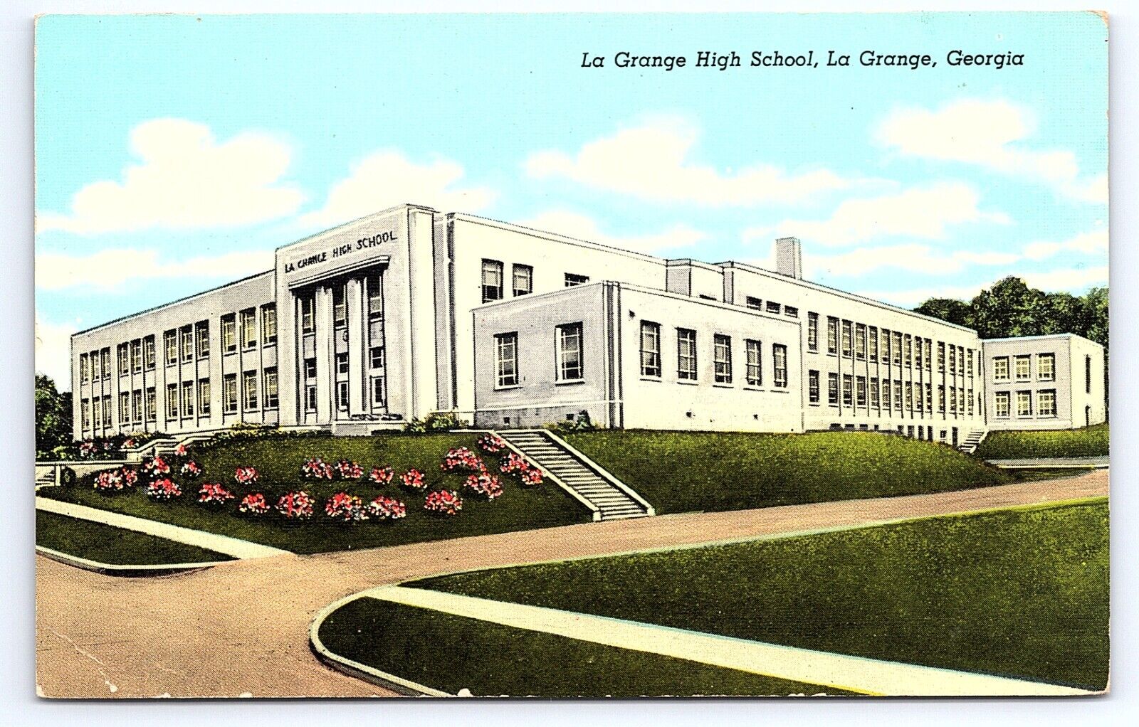 Postcard La Grange High School in La Grange Georgia GA