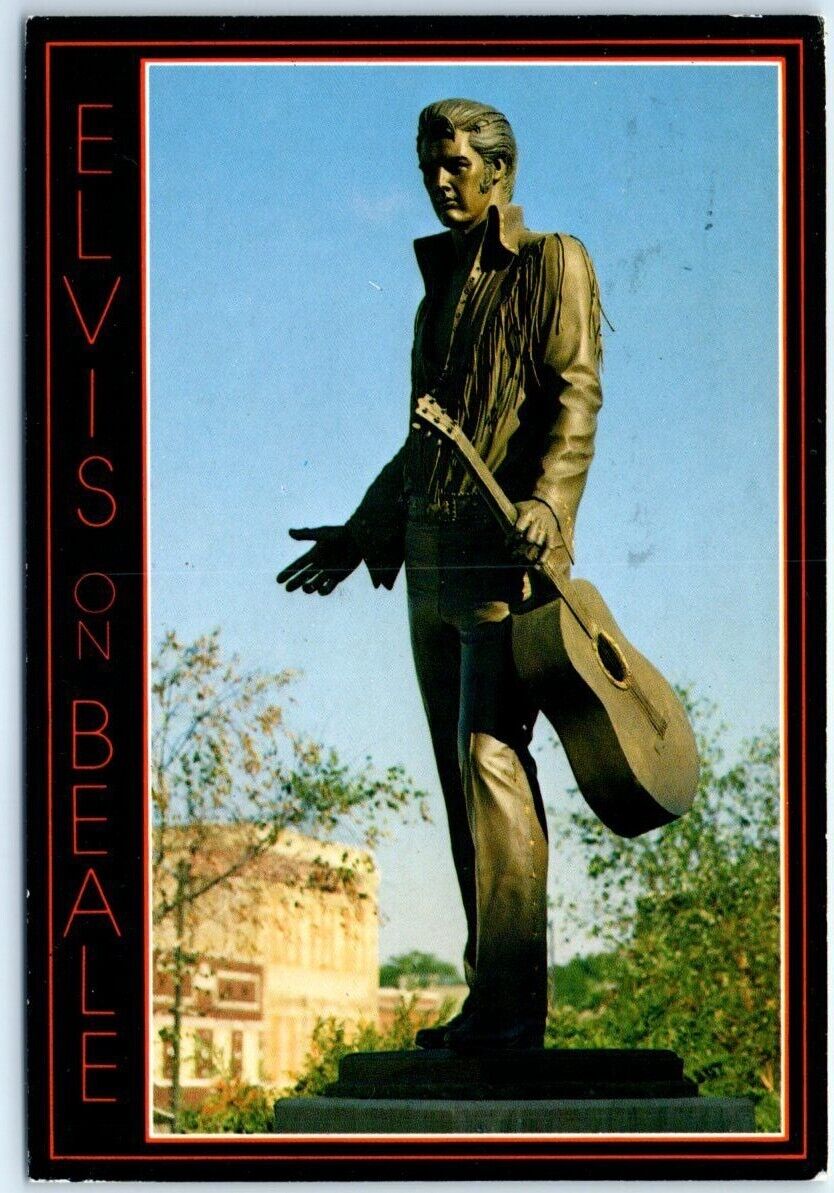 Postcard - Elvis Presley Statue, Elvis Presley Plaza - Memphis, Tennessee