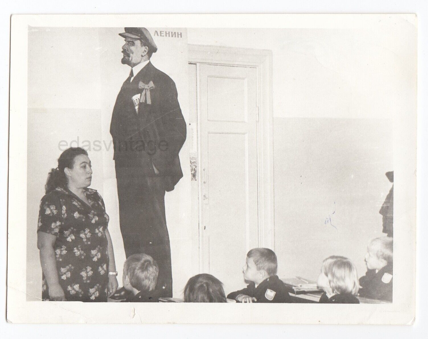 V. Lenin First day School USSR Surreal unusual weird odd vintage photo Error