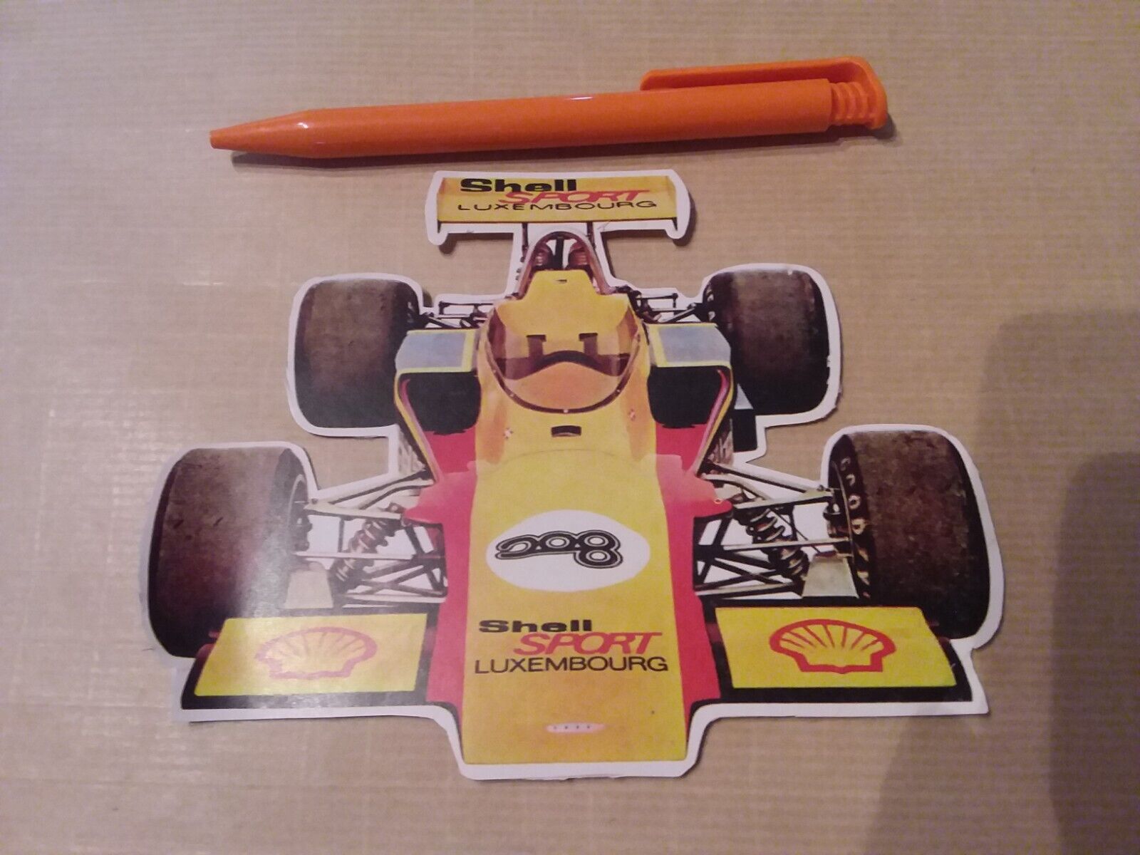 antique Shell sport Luxembourg F1 F3 car sticker