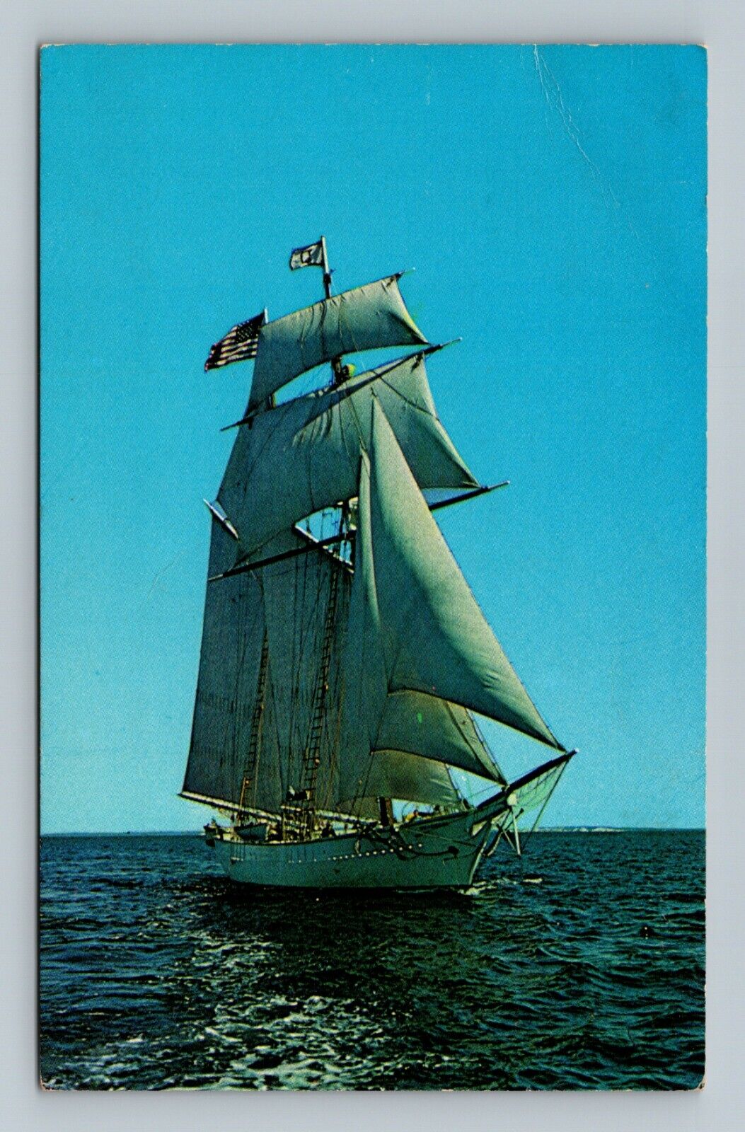 South Bristol Maine ME Square Topsail Schooner Ship Shenandoah Postcard
