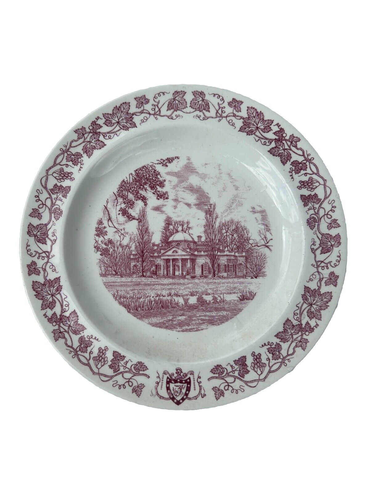 Vintage Wedgwood Monticello Home Of Thomas Jefferson Collectable Plate