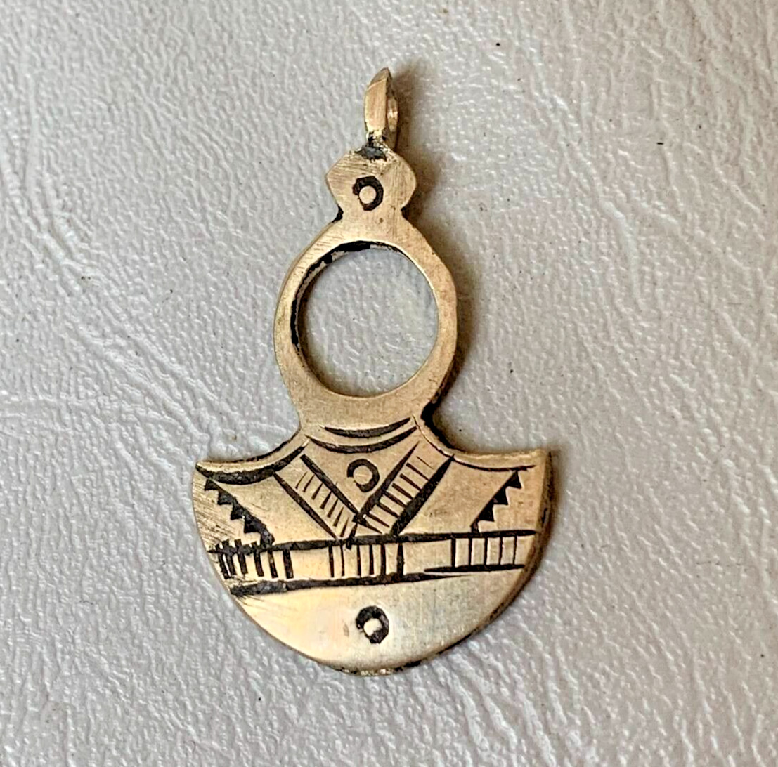 Antique Extremely Rare Ancient Silvred Viking Amulet Pendant Necklace Vintage