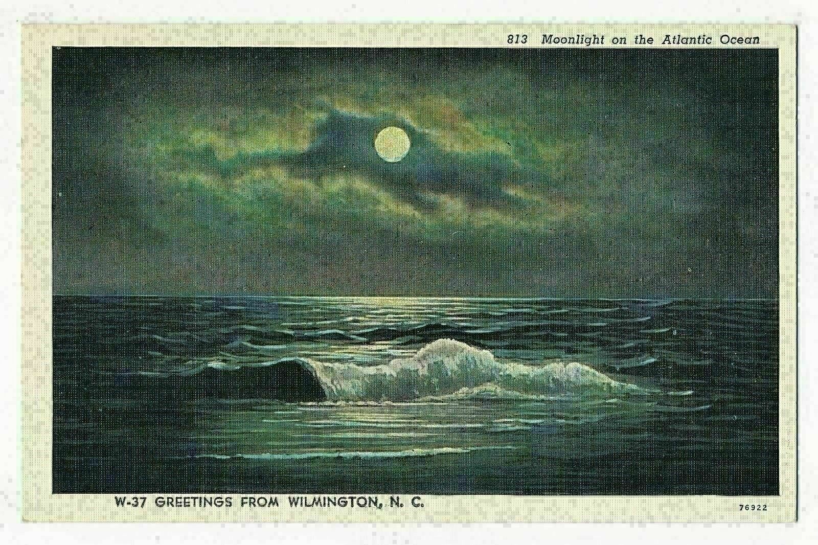 Moonlight on the Atlantic Ocean, Wilmington, North Carolina