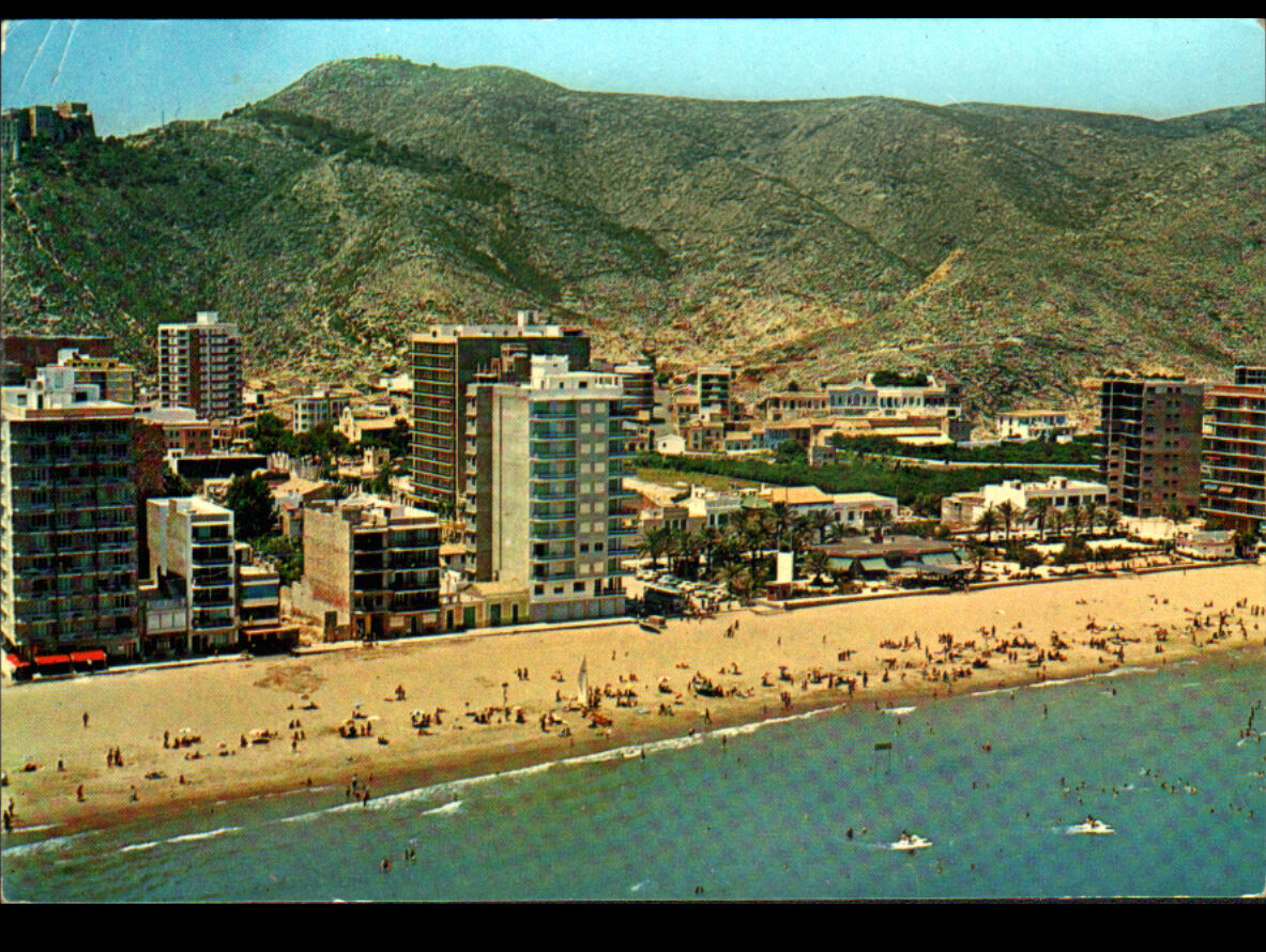 CULLERA (VALENCIA - SPAIN) HOTELS in aerial view circa 1960