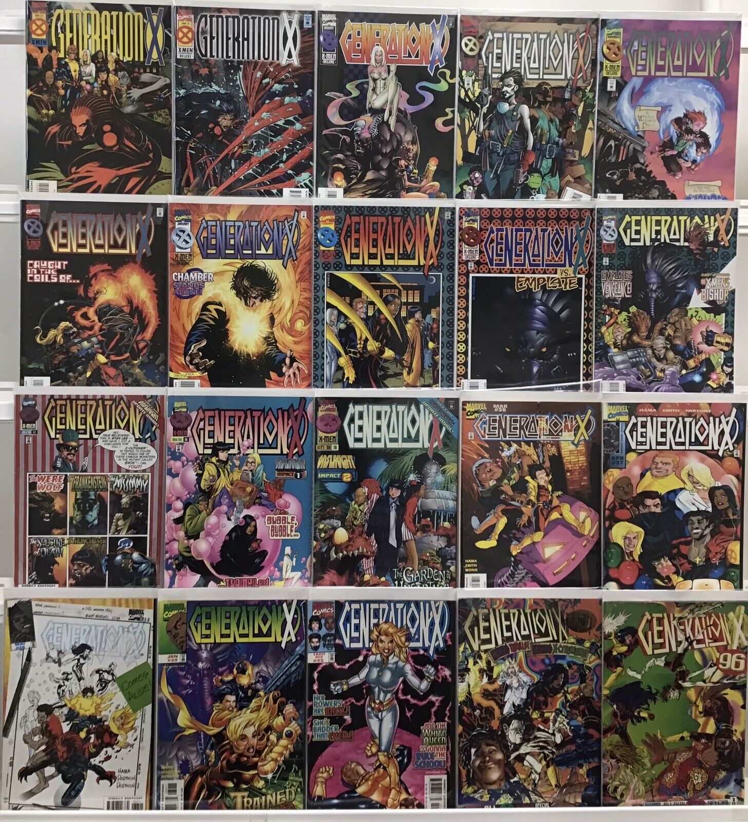 Marvel Comics - Generation X 1st Series - Comic Book Lot Of 20