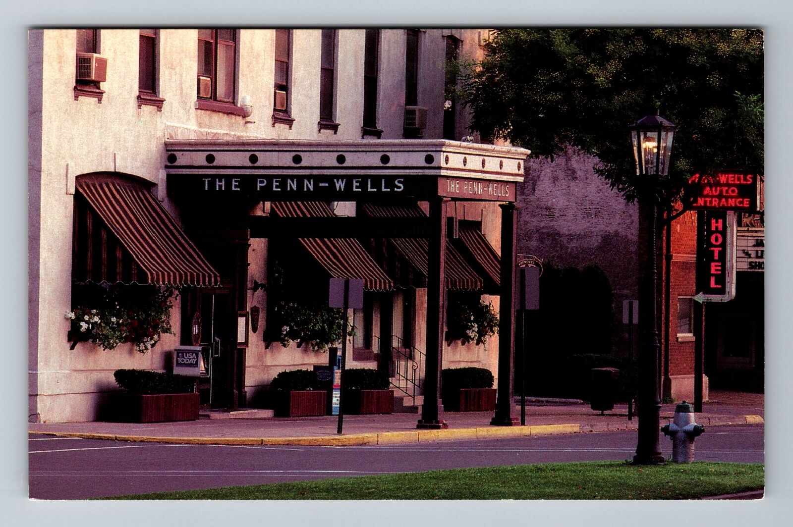 Wellsboro PA-Pennsylvania, The Penn Wells Hotel, Advertising, Vintage Postcard