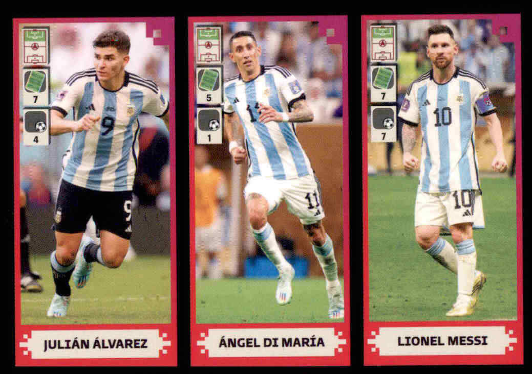 FIFA 365 2024 Sticker - 420 Julian Alvarez/Angel Di Maria/Lionel Messi