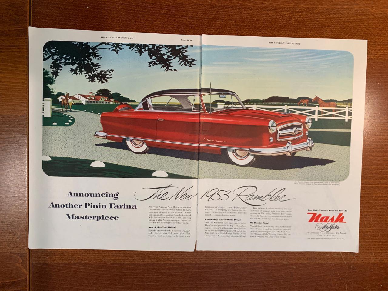 Magazine Ad* - 1953 - Nash - Rambler Country Club - (two-pages)
