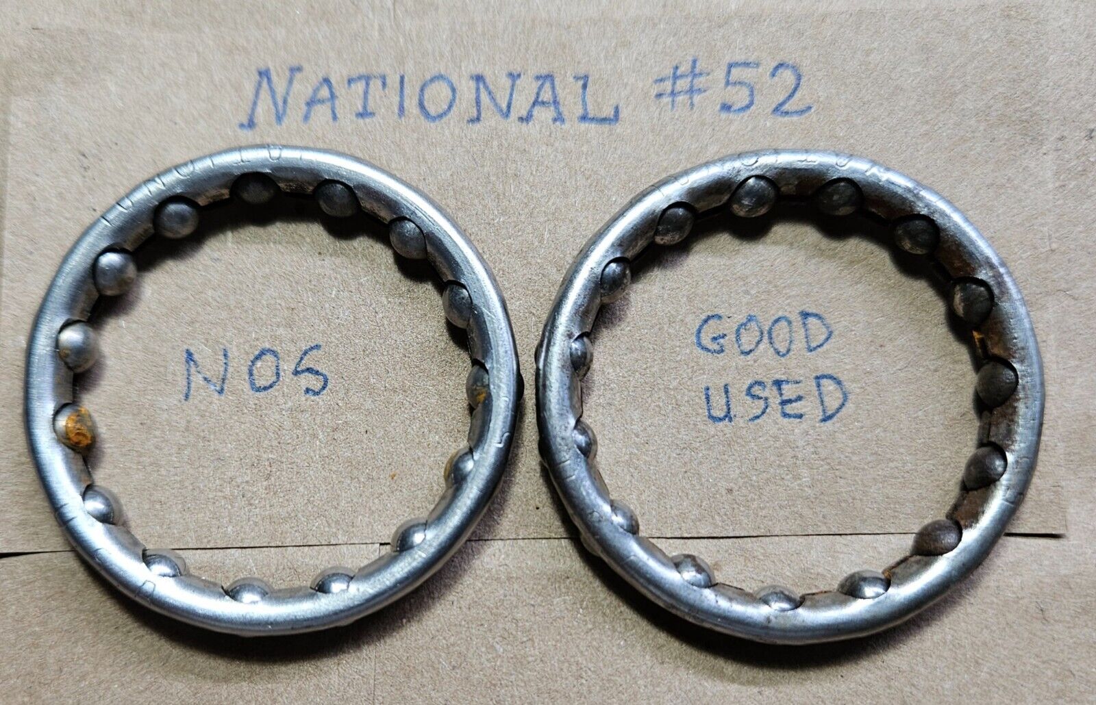 Vintage NOS National bearing retainer, Pair, # 52